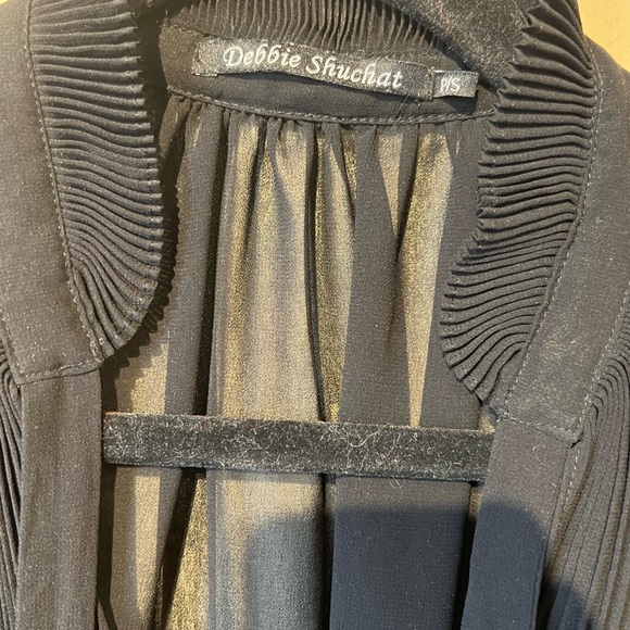 Debbie shuchat small polyester tie long-sleeve blouse… - Picture 7 of 7